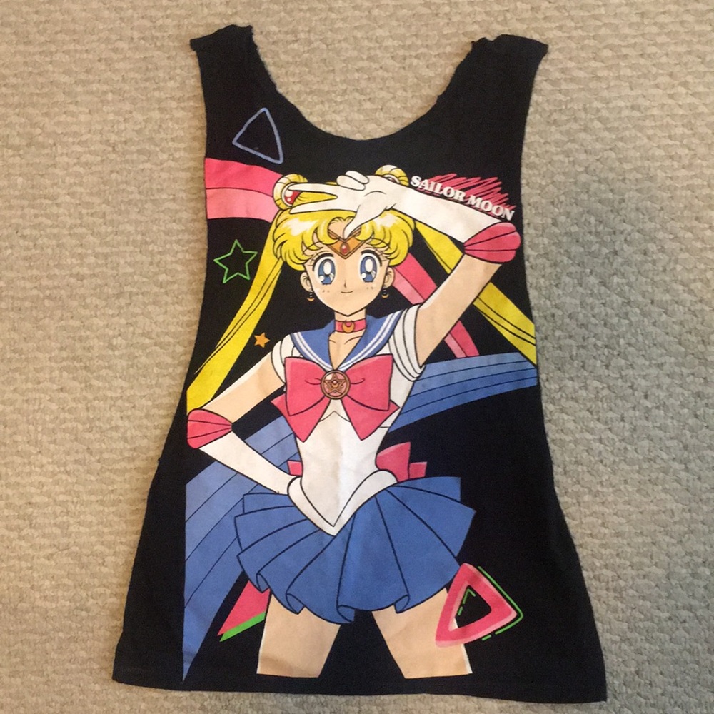 Sailor Moon DIY Low Side Muscle Tee